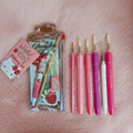Hello Kitty Stationery Set – Ruler, Eraser, Pen, Pencil, Sharpener and Sticker Sheet