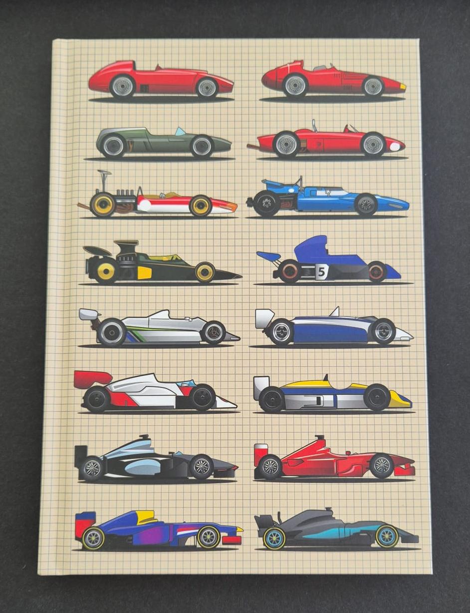Grand Prix Cars Hardback Notebook A5 120 pages lined