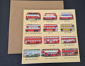 London Buses Greetings Card 150x150mm blank