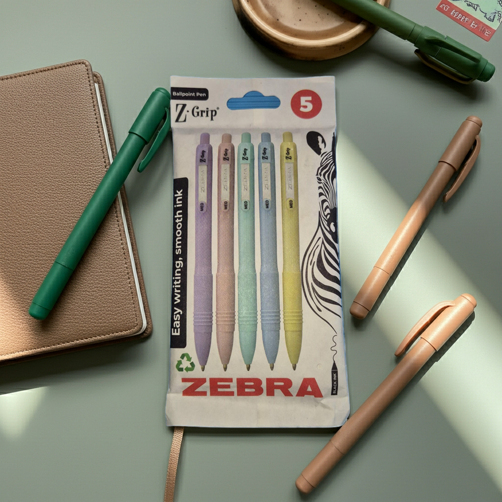 Zebra Z Grip Ballpoint Pens (Pack of 5) Black ink