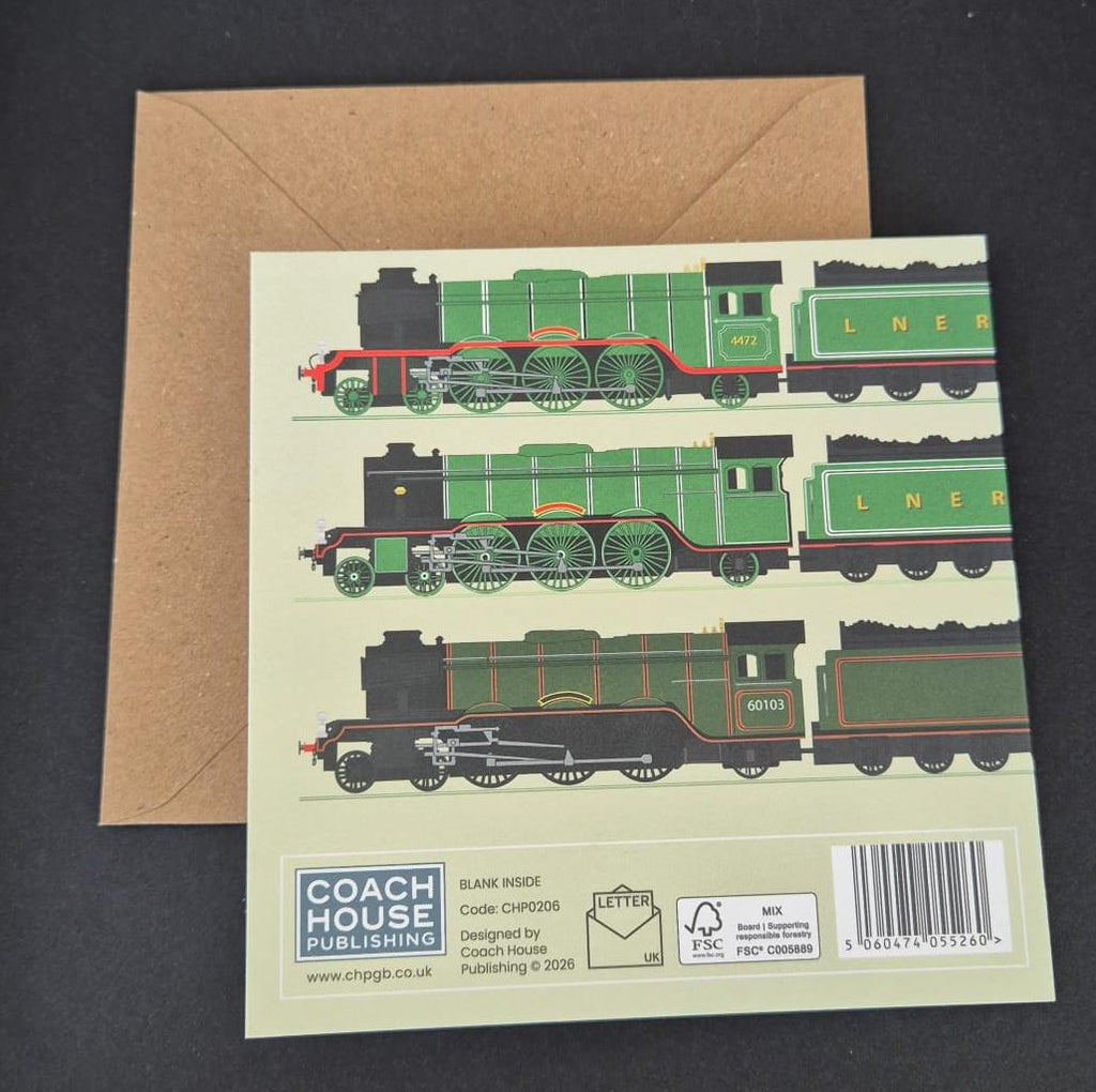 Flying Scotsman Steam Engine Greetings Card