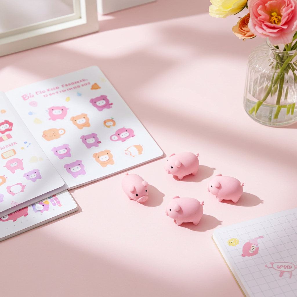 i-doodle Pig 3D Erasers