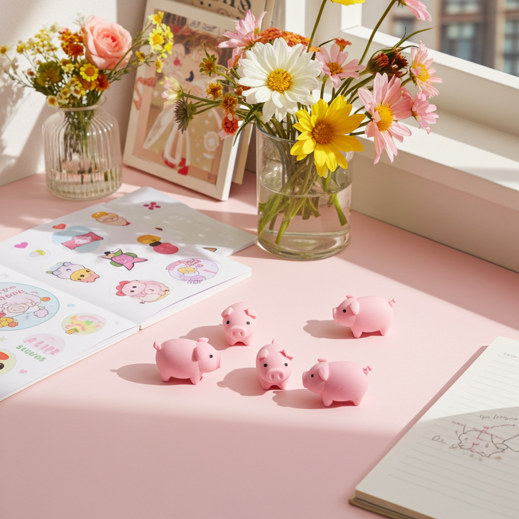i-doodle Pig 3D Erasers