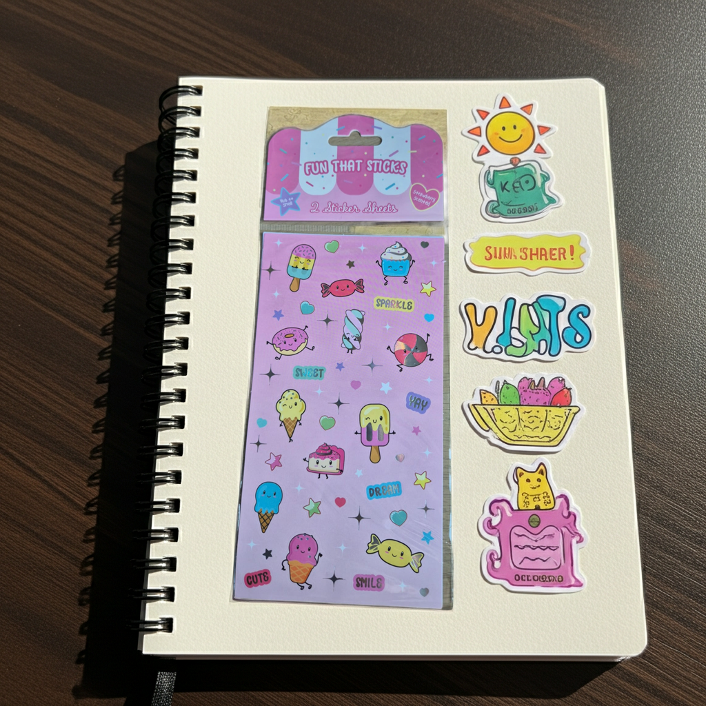 Fun and Creative Sticker Sheets (Pack of 2)